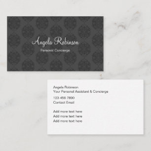 Elegante persönliche Concierge-Assistentin Visitenkarte