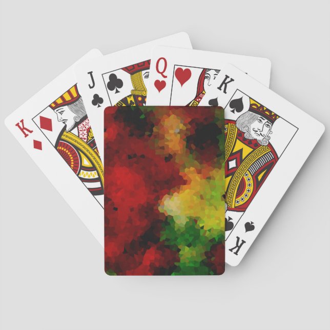 Elegante, persönliche Karte, mehrfarbig, abstrakt Spielkarten (Rückseite)