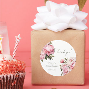 Elegante Pey-Babydusche mit minimalistischer Wasse Runder Aufkleber