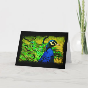 Elegante Pfau-Strudel-Anlass-Gruß-Karte Karte