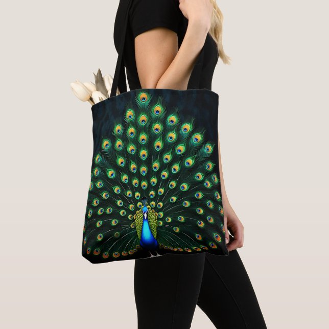 Elegante Pfau Tote Bag Tasche (Von Nahem)