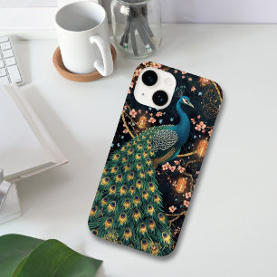 Elegante Pfauen Cherry Blossom Art Collection Case-Mate iPhone 14 Hülle