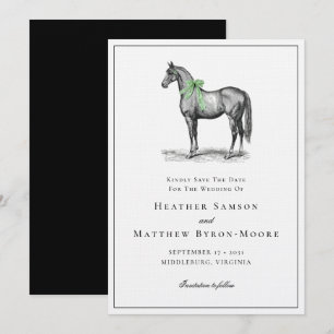 Elegante Pferde-Hochzeit im Vintage-Stil  Save The Date