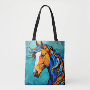 🐎 Elegante Pferdemosaik-Kunstwerke ✨ Künstlerisch Tasche