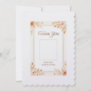 Elegante Pfingstrosen-Hochzeit-Dankeskarten – Mini Dankeskarte