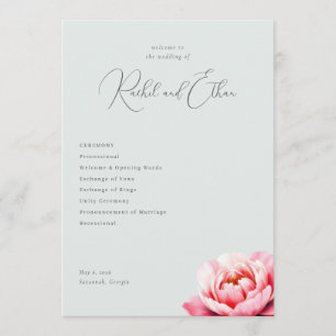 Elegante Pfingstrosen-Hochzeit in Minzgrün Programm
