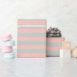 Elegante Pfirsichfarben und Aquamarine Pastelltöne Geschenkpapier<br><div class="desc">Maßgeschneidertes gestreiftes Template Moderne Coole Pastellpfirsiche und Aquamarine Farbtöne Streifen Handwerk & Party Geschenkartikel Geschenkartikel / Matte Geschenkpapier.</div>