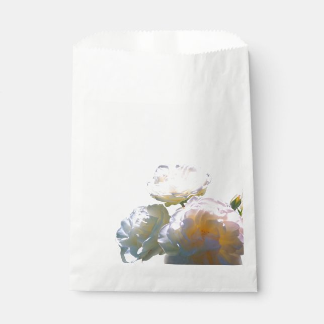 Elegante, pfirsichorange Rose Geschenktütchen (Vorderseite)