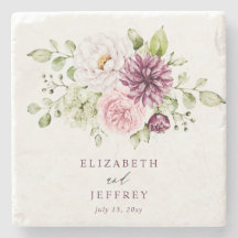 Elegante Pflaumen-Blumen-Hochzeit im Herbst und Wi