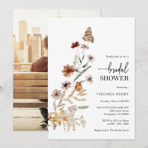 Élégante Photo Bridal Shower Invitation
