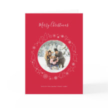 Elégante photo couronne de Noël Carte de vacances 