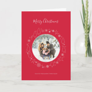 Elégante photo couronne de Noël Carte de vacances 