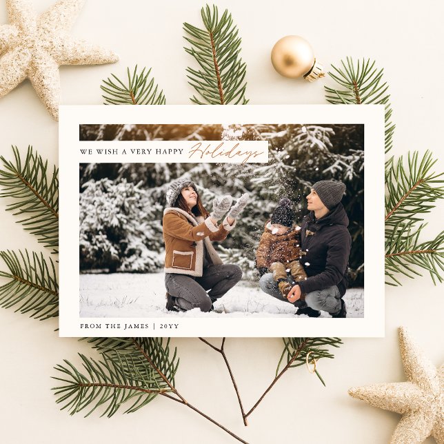 Elégante photo de famille Bonne carte de Noël de N (Créateur téléchargé)