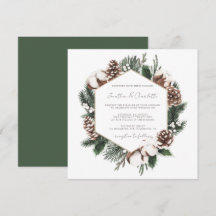 Elegante Pine & Cotton Winter Wedding