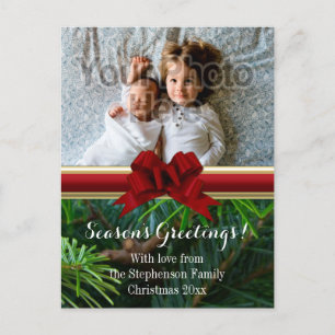 Elegante Pine Gold Red Bow Weihnachten