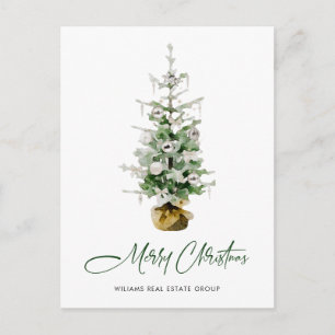 Elegante Pine Tree Christmas Company Gruß Feiertagspostkarte