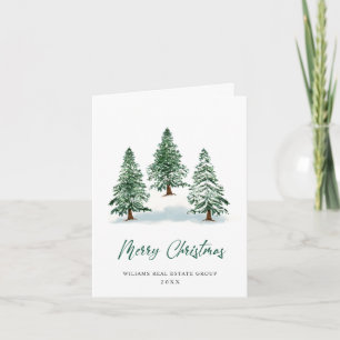 Elegante Pine Tree Weihnachten Corporate Gruß