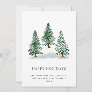 Elegante Pine Tree Weihnachten Corporate Gruß