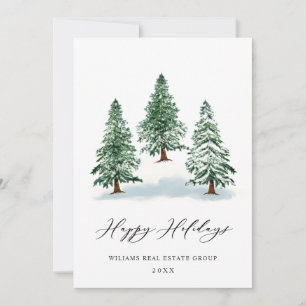 Elegante Pine Tree Weihnachten Corporate Gruß