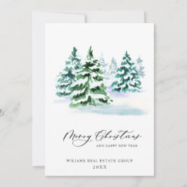 Elegante Pine Tree Weihnachten Corporate Gruß
