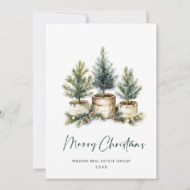 Elegante Pine Tree Weihnachten Corporate Gruß