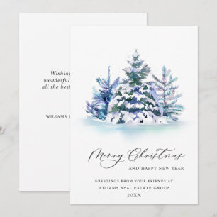 Elegante Pine Tree Weihnachten Corporate Gruß