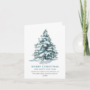 Elegante Pine Tree Weihnachten Corporate Gruß