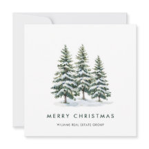 Elegante Pine Tree Weihnachten Corporate Gruß
