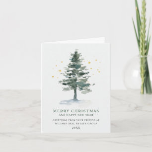 Elegante Pine Tree Weihnachten Corporate Gruß