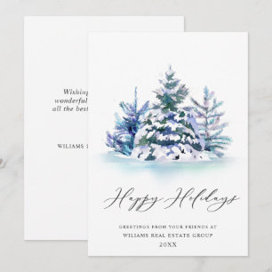 Elegante Pine Tree Weihnachten Corporate Gruß