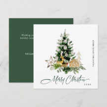 Elegante Pine Tree Weihnachten Corporate Gruß