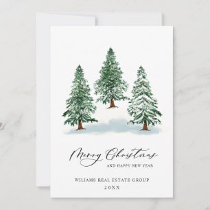 Elegante Pine Tree Weihnachten Corporate Gruß
