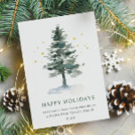 Elegante Pine Tree Weihnachten Corporate Gruß<br><div class="desc">Minimalistische elegante Pine Tree Weihnachten Gruß Corporate Holiday Card. Überraschen Sie Ihre nahen und machen Sie das Fest unvergesslich. Für weitere Anpassungen klicken Sie bitte auf den Link "Weitere Anpassung" und verwenden Sie unser Design-Tool,  um diese Vorlage zu ändern.</div>