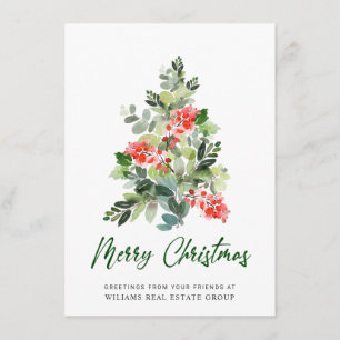 Elegante Pine Tree Weihnachten Corporate Gruß