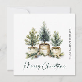 Elegante Pine Tree Weihnachten Corporate Gruß