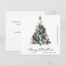 Elegante Pine Tree Weihnachten Corporate Gruß