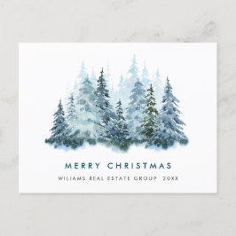 Elegante Pine Tree Weihnachten Corporate Gruß Postkarte