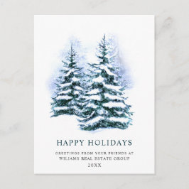 Elegante Pine Tree Weihnachten Corporate Gruß Postkarte