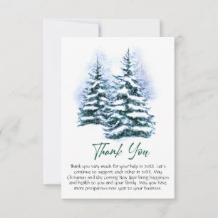 Elegante Pine Tree Weihnachten Corporate Holiday Dankeskarte