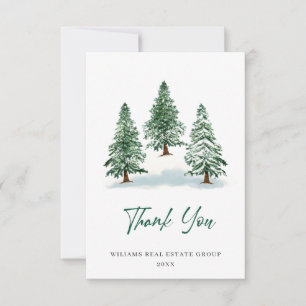 Elegante Pine Tree Weihnachten Corporate Holiday Dankeskarte
