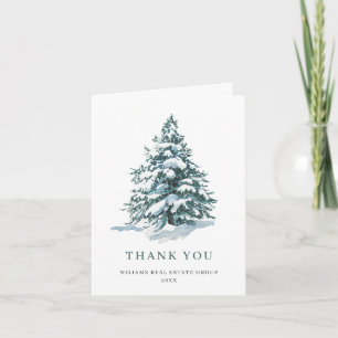 Elegante Pine Tree Weihnachten Corporate Holiday Dankeskarte
