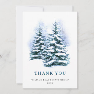 Elegante Pine Tree Weihnachten Corporate Holiday Dankeskarte