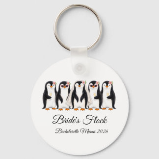 Elegante Pinguin-Braut-Junggesellinnenabschied Schlüsselanhänger