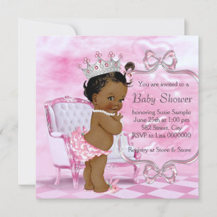 Elegante Pink-Chair American Baby-Dusche Einladung