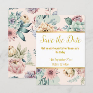 ELEGANTE PINK-FARBENE FRÜHLINGSBLUMEN-ANTWORTKARTE RSVP KARTE