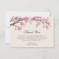 Elegante Pink Floral Girl Babydusche