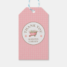 Elegante Pink Gingham Watercolor Garden Vielen Dan