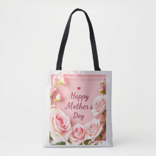 Elegante Pink-Rosen-Grußkarte zum Muttertag Tasche