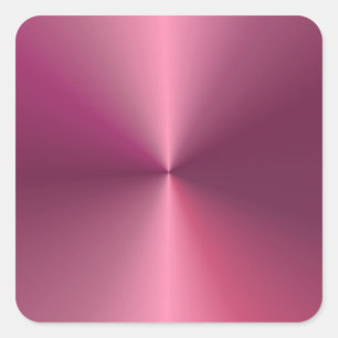 Elegante Pink-Vorlage Trendiger Metallglanz Leerer Quadratischer Aufkleber