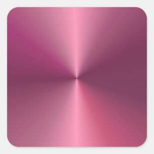 Elegante Pink-Vorlage Trendiger Metallglanz Leerer Quadratischer Aufkleber